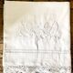 Old pure linen sheet embroidered and monograms