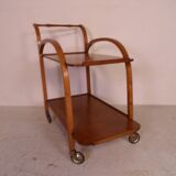 Vintage Mid century oak trolley