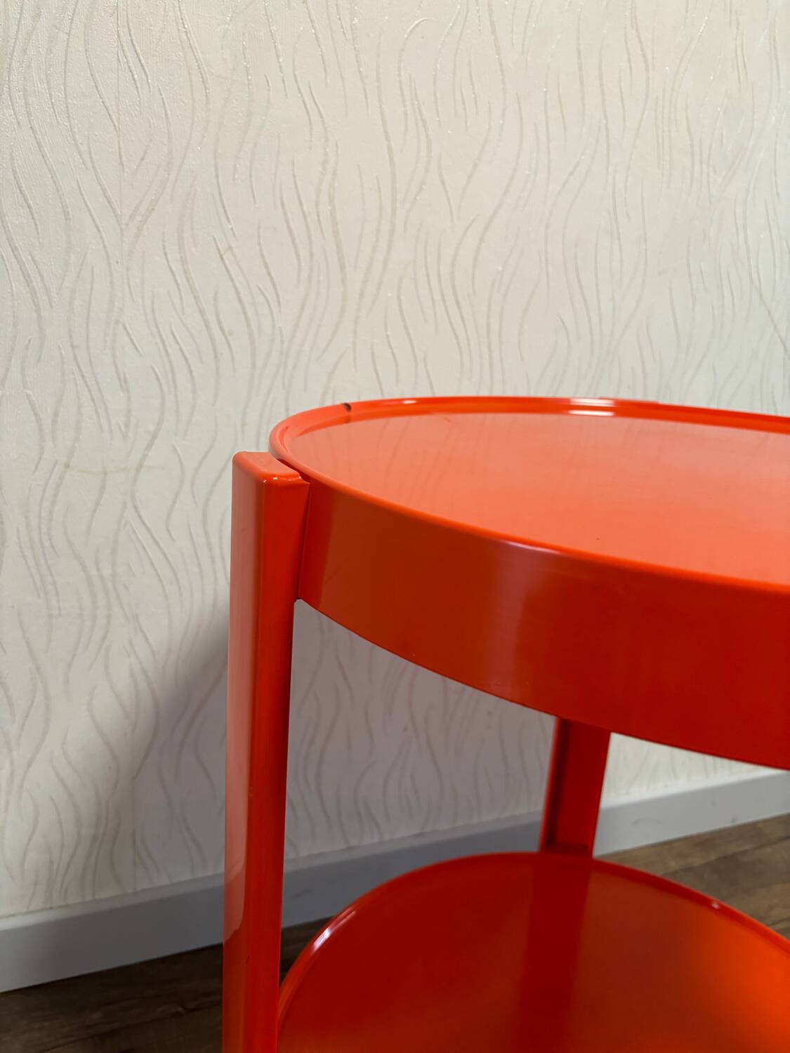 Desssert Prisunic orange - meuble d'appoint Prisunic - bout de canapé vintage -70s