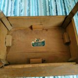 Art Deco side table wooden top