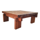 Scandinave table basse brutaliste en pin massif -  1960–1970