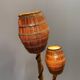 Louis Sognot rattan and wicker floor lamp, France, 1960s