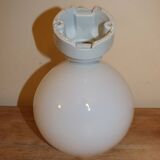 Art Deco bathroom light in opaline and porcelain