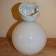 Art Deco bathroom light in opaline and porcelain