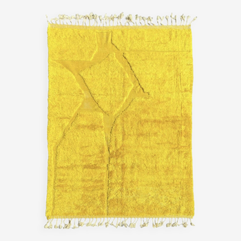 Tapis Berbère Marocain Beni Ourain jaune