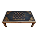 Grande table basse échiquier en acajou, goût Jansen – 2ème partie XXe