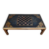 Grande table basse échiquier en acajou, goût Jansen – 2ème partie XXe