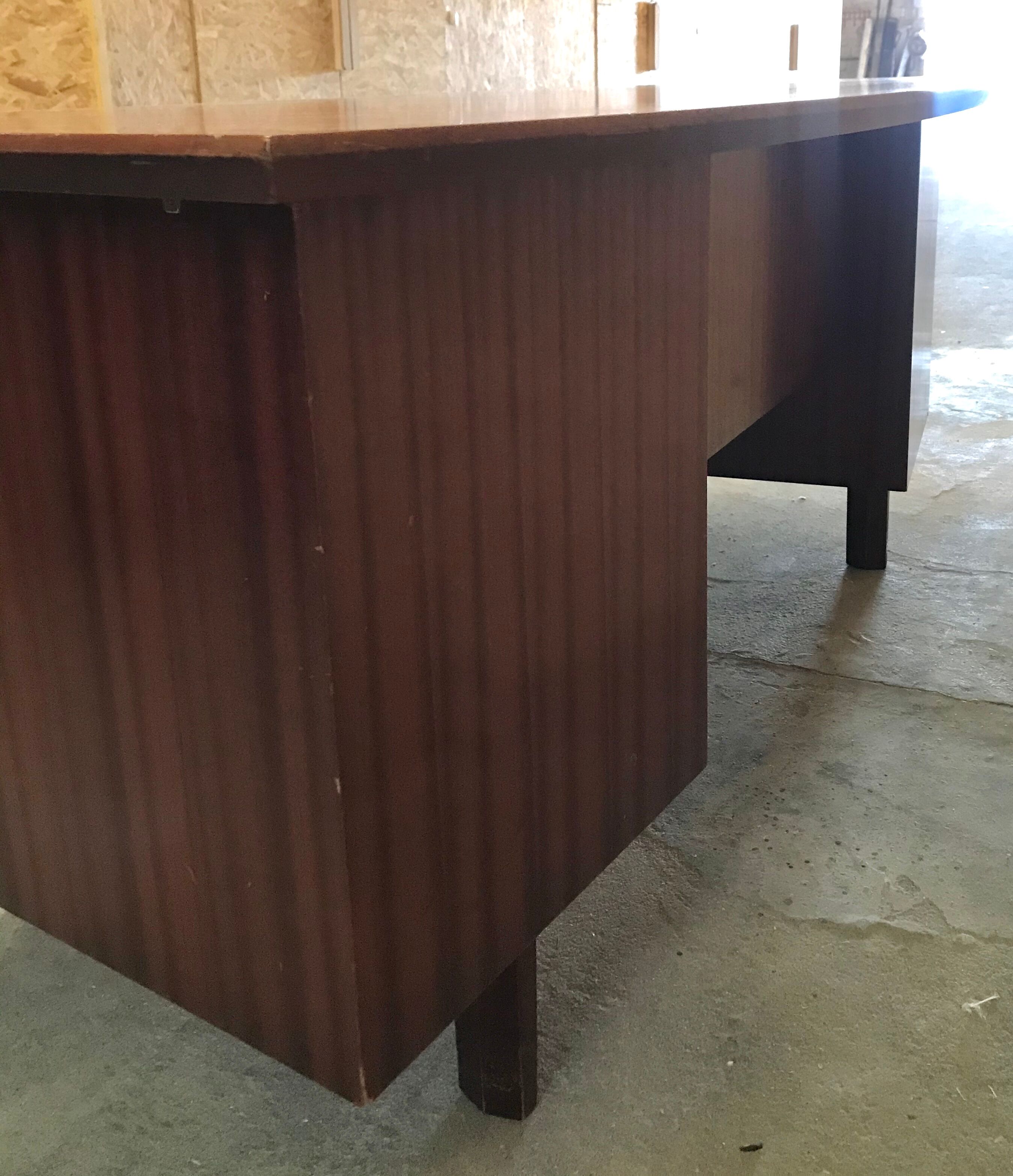 Curved desk Ordo vintage scandinavian teak