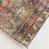 4x7 Red & Cream Vintage Area Rug 126x236Cm SK 17738