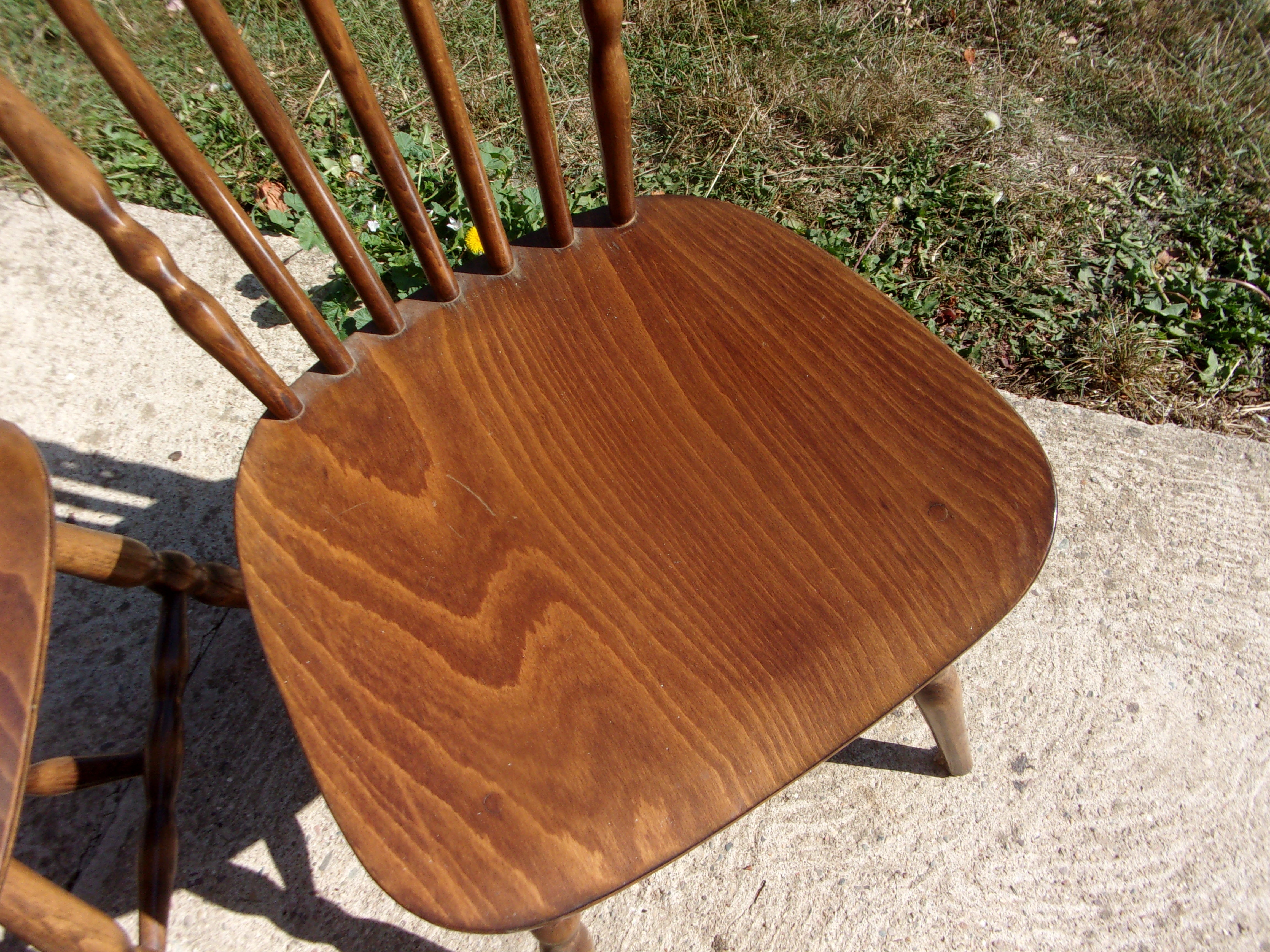 Lot de 2 chaises bauman 1960 style western bistrot