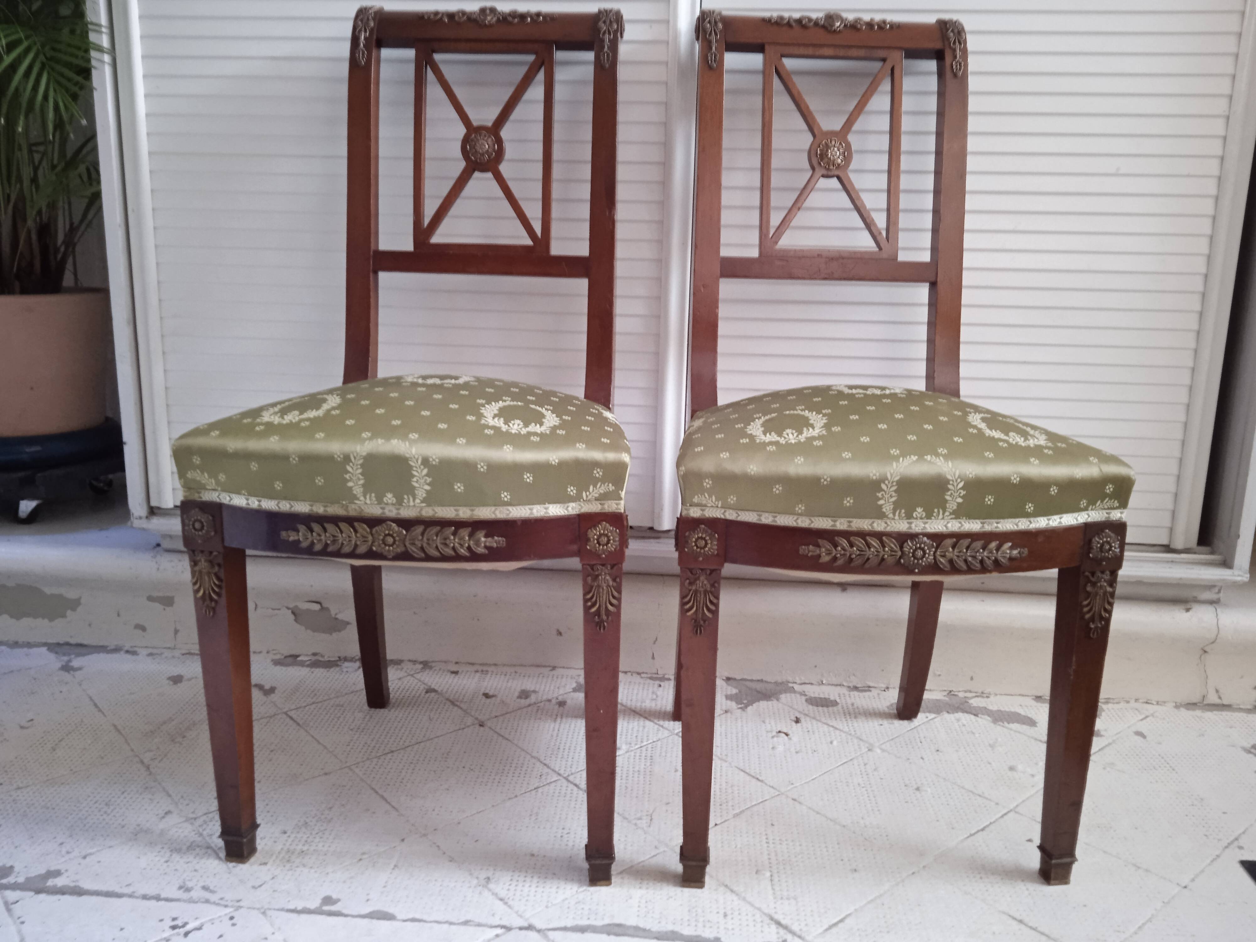 Set of two Empire chairs