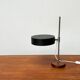 Mid-century minimalist table lamp with a teak veneer base, 1960s.