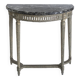 Petite console française du 18ème siècle avec dessus en marbre gris