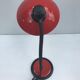 Lamp red metal of the years swivel Aluminor table 80 vintage
