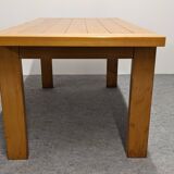Maison Regain extendable table in solid elm, 70s-80s