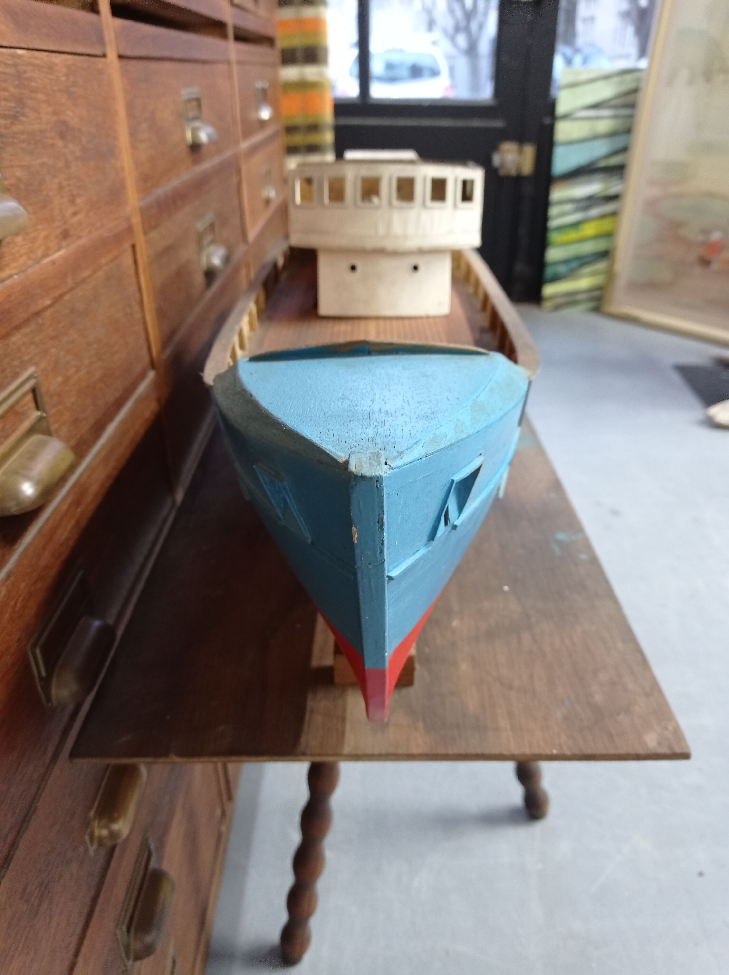 Model of a fishing boat
