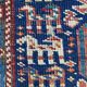 Pretty old Caucasian chirwan carpet of the 19th century  115x176cm