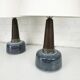 Pair of large blue table lamps Søholm Einar Johansen Denmark 1960s
