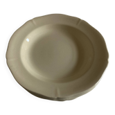 Set de 6 assiettes creuses ivoire Gien à godrons 1938-1955