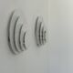 Pair of vintage wall lights, matte white metal, France, 1980.