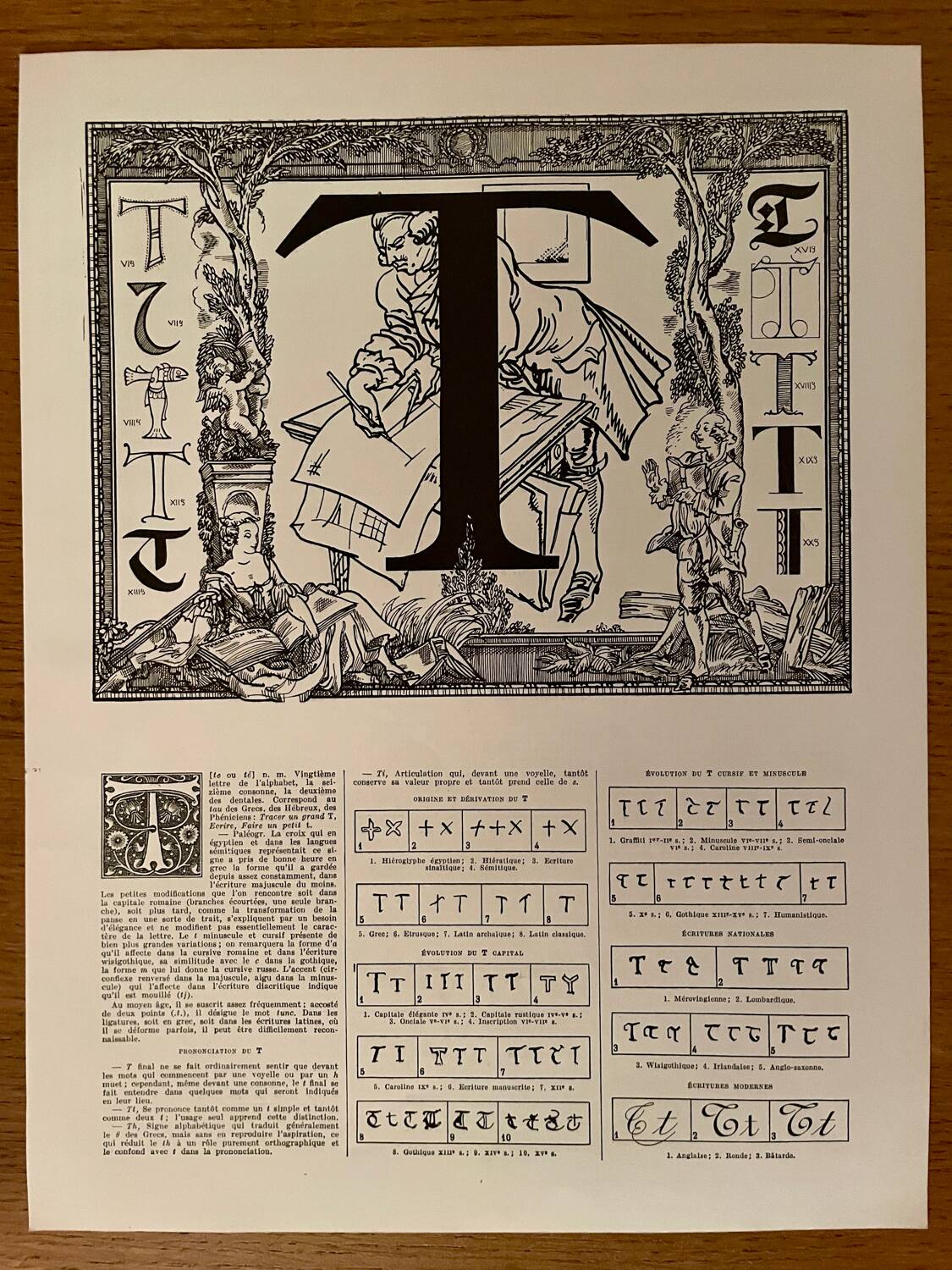 Reserved Nathalie - Lot of 2 lithographs of 20th century letters