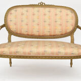 Gilded wooden living room in Louis XVI style