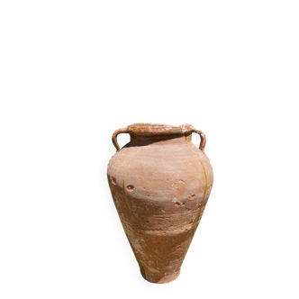Ancient terracotta pottery jar