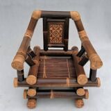 Fauteuil en bambou, années 1970