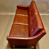 3-seater leather sofa Scandinavian design 1950.