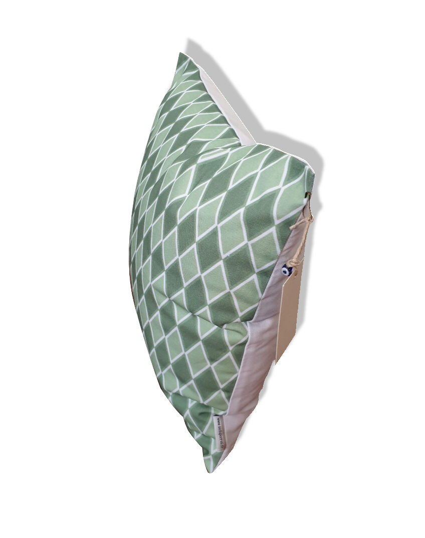 White green geometric cushion cover