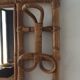 60s rattan coat door with mirror