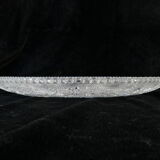 Old plate with pressed glass arabesque pie