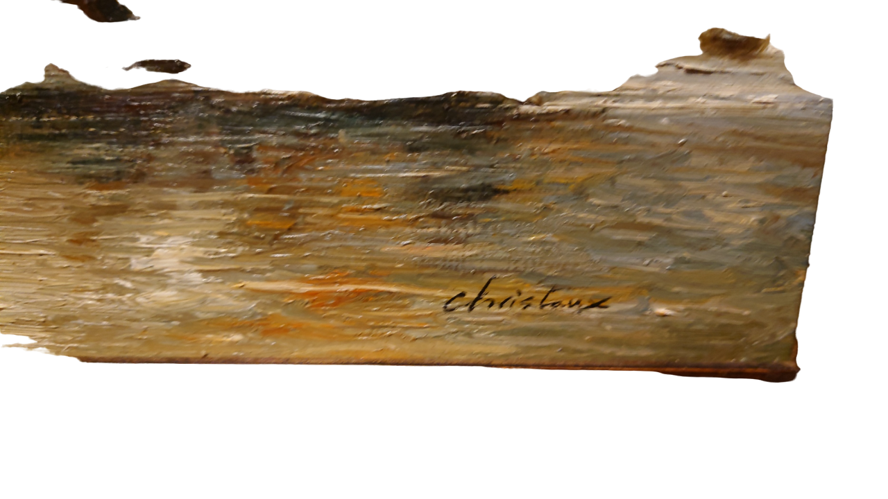 Oil on canvas Venice signed Cristaux 1956