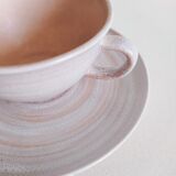 Set of 8 cups in pink sandstone