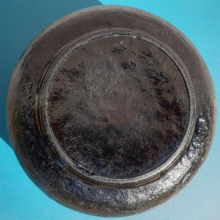 Salad bowl Sierra glass ruby granite frosted Arcoroc 1970