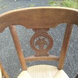 Set of four Directoire style mulched chairs