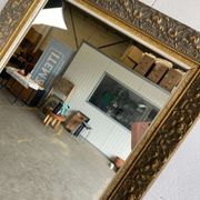 Miroir vintage en or gris