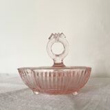 Pink double glass salt shaker