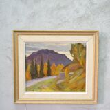 Steen Flemming ( 1897-1977 ), Swedish Impressionist Painting, 1948, Oil on Panel, Framed.