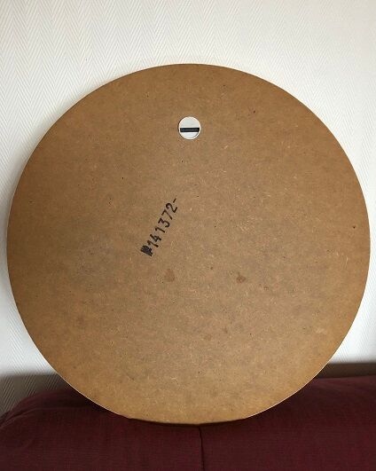 Vintage pop round mirror 1970s 49x49cm