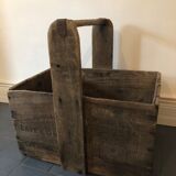 Basket in old wood "milk concentrated Gloria."
