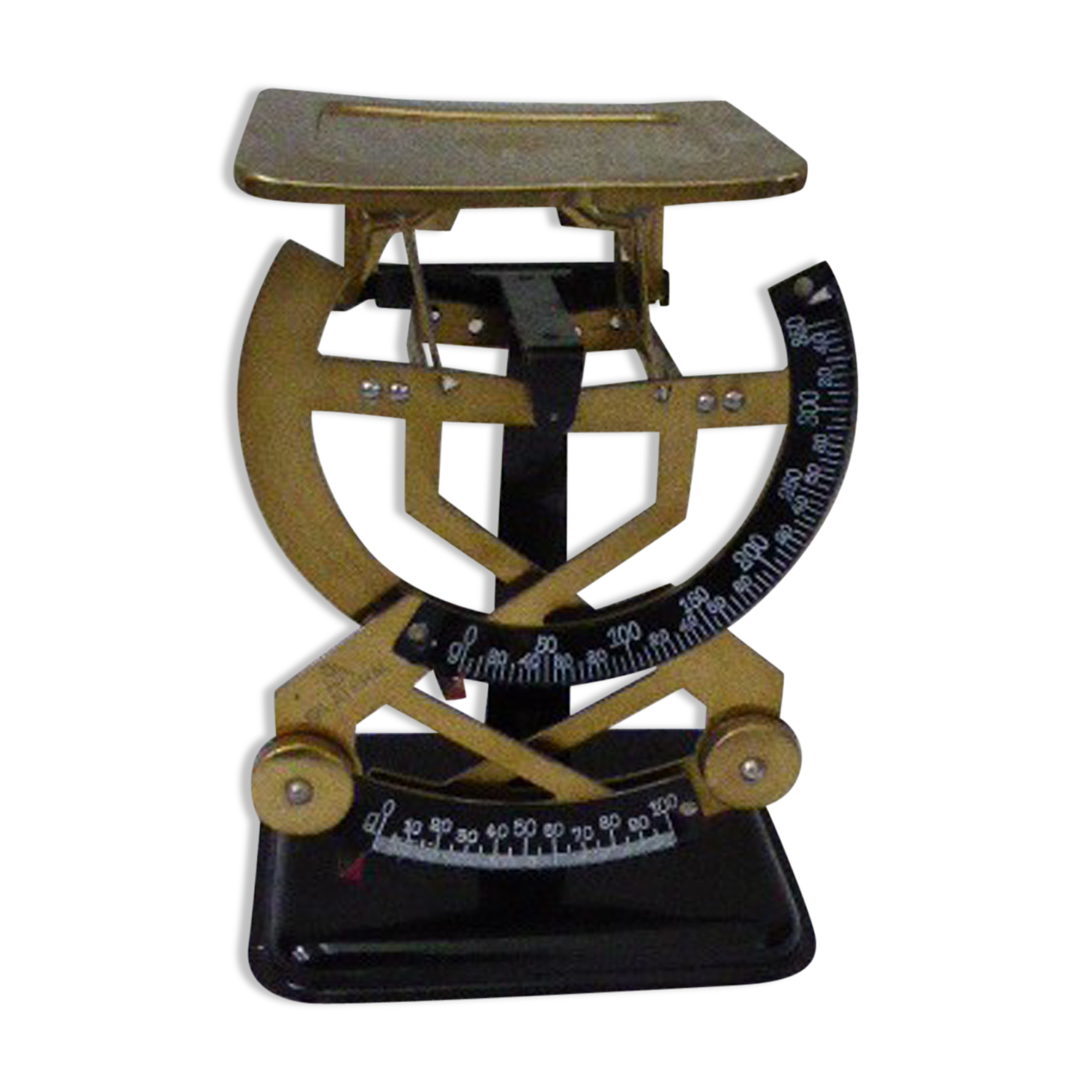 Weighs bilateral vintage metal letter 1940