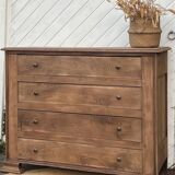 Antique chest of drawers in raw solid oak