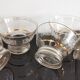 9 champagne glass cups 50s/60s