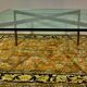 Square coffee table glass and chrome italy