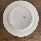 Set of large round white earthenware dishes from Creil and Montereau, 19th century