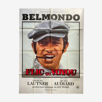 Affiche "Flic ou voyou" Belmondo, Audiard 120x160