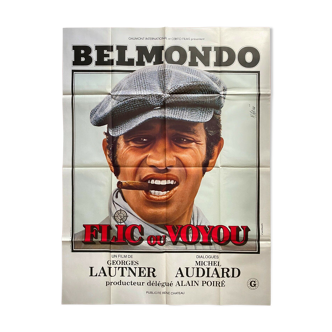 Affiche "Flic ou voyou" Belmondo, Audiard 120x160