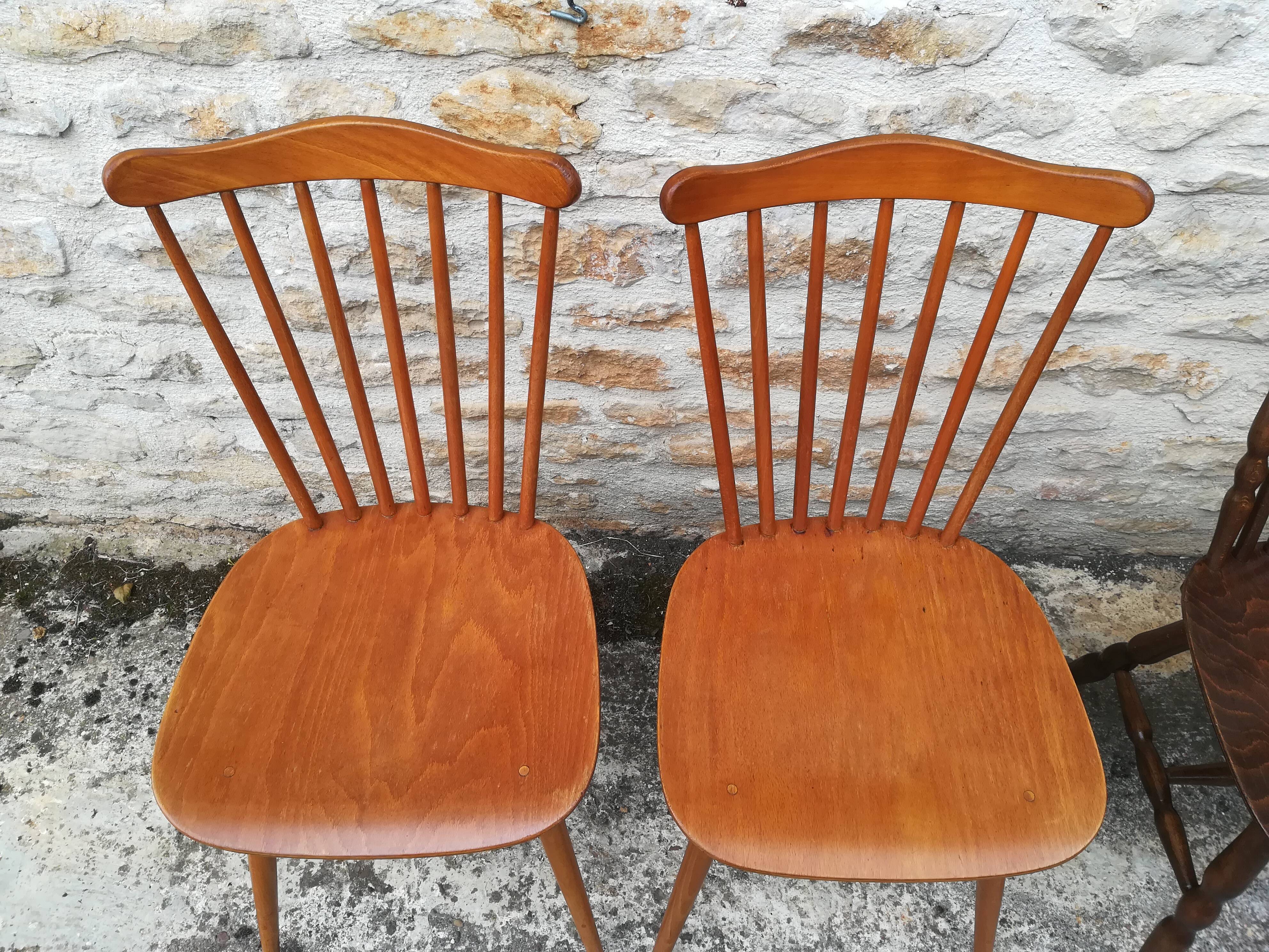 mismatched bistro chairs