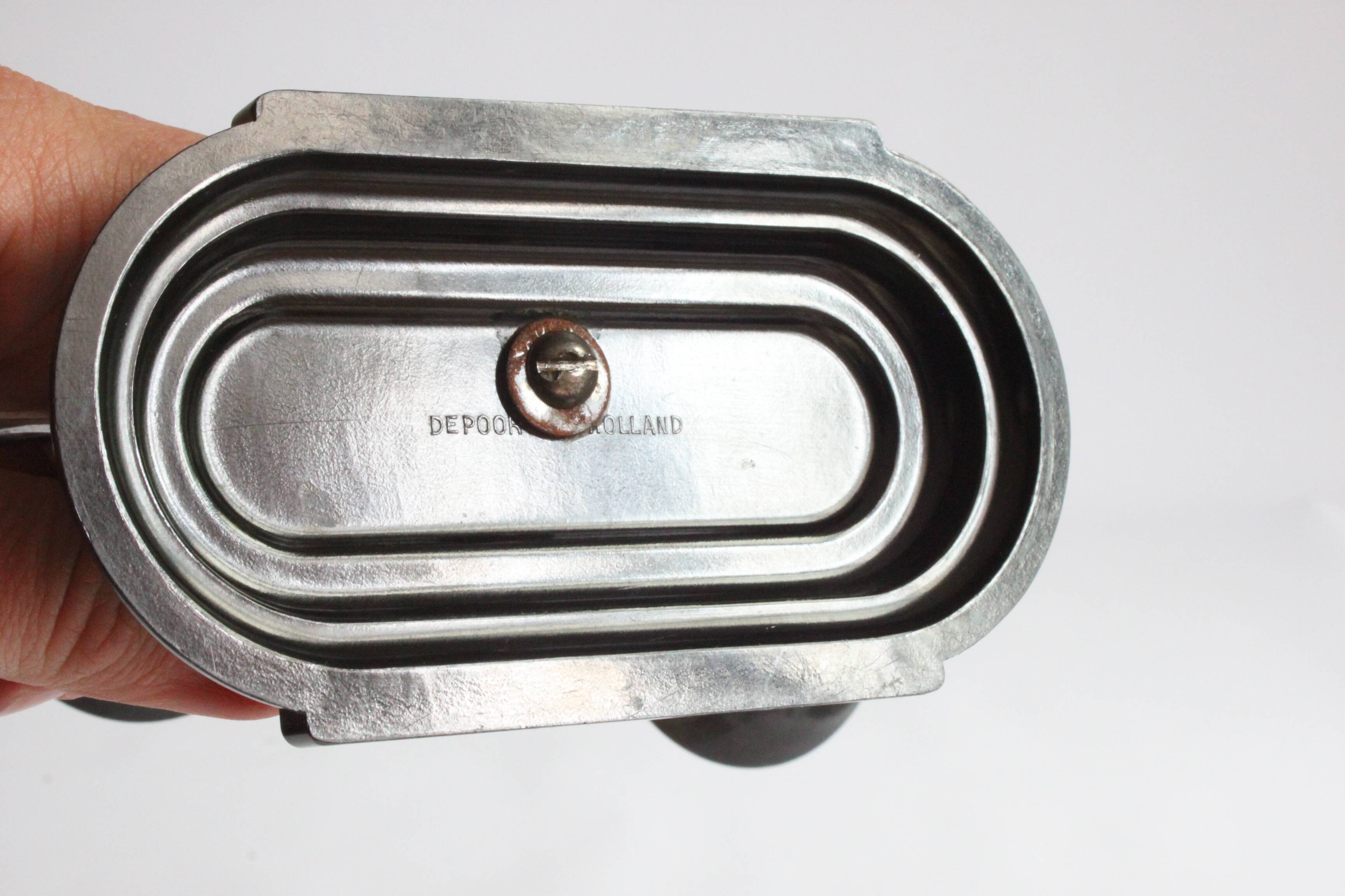 Art Deco Tubular Steel And Bakelite Candelabra, Netherlands 1930s